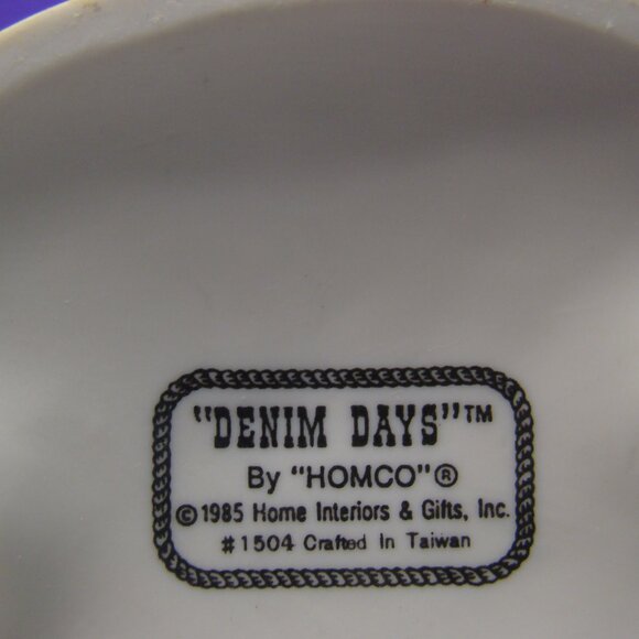 "AFTER CHORES" VNTG Retired Denim Days HomCo #1504 Pair Home Interiors - Picture 16 of 16